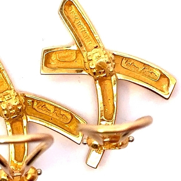 Tiffany & Co. 18K 1989 Paloma Picasso "X" Earring - Picture 3 of 5